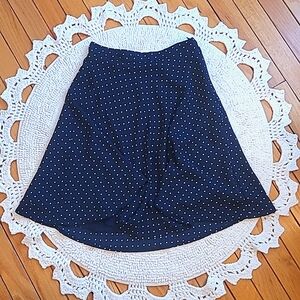 H&M Polka-dot A-Line Midi Skirt, Size 2